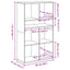 bogskab 66x31x112 cm konstrueret træ kunsteg