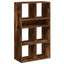bogreol 66x31x112 cm konstrueret træ røget egetræ