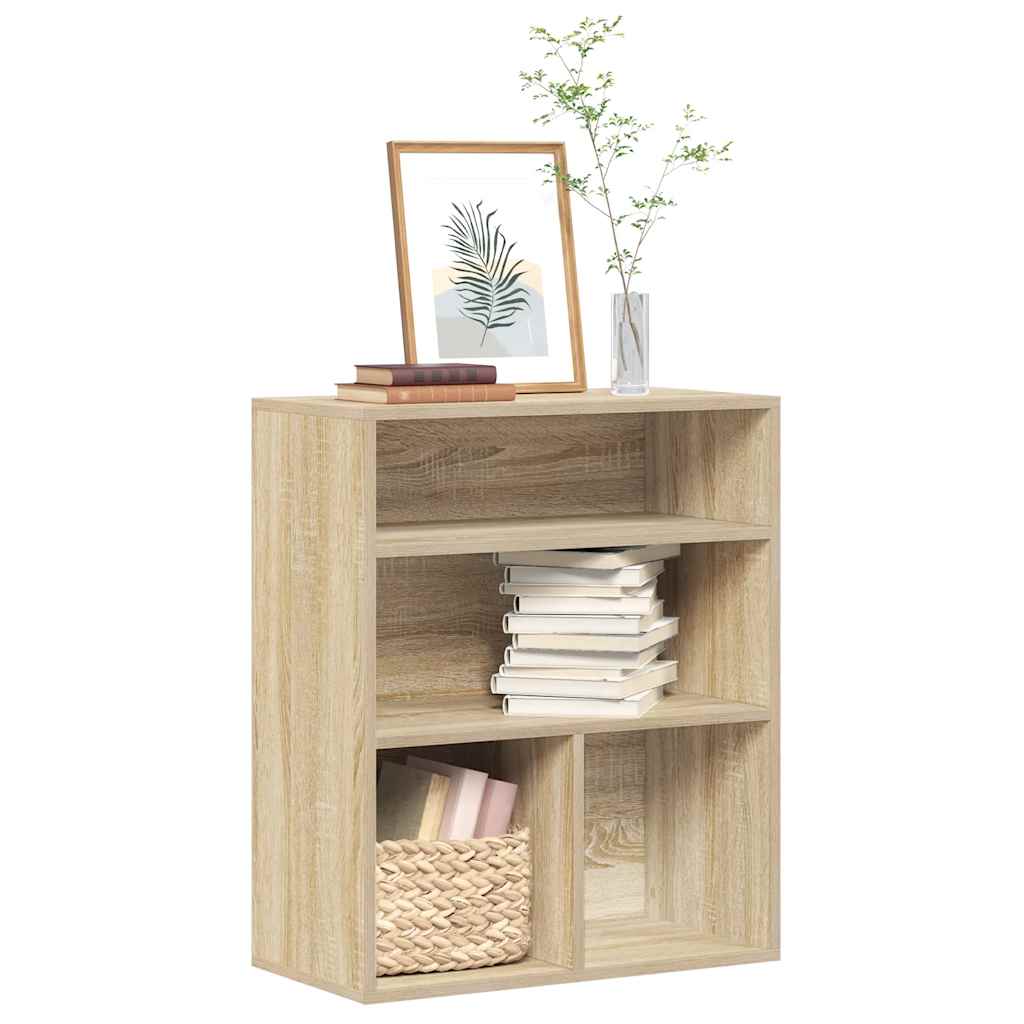 bogreol 60x30x71,5 cm konstrueret træ sonoma-eg billede