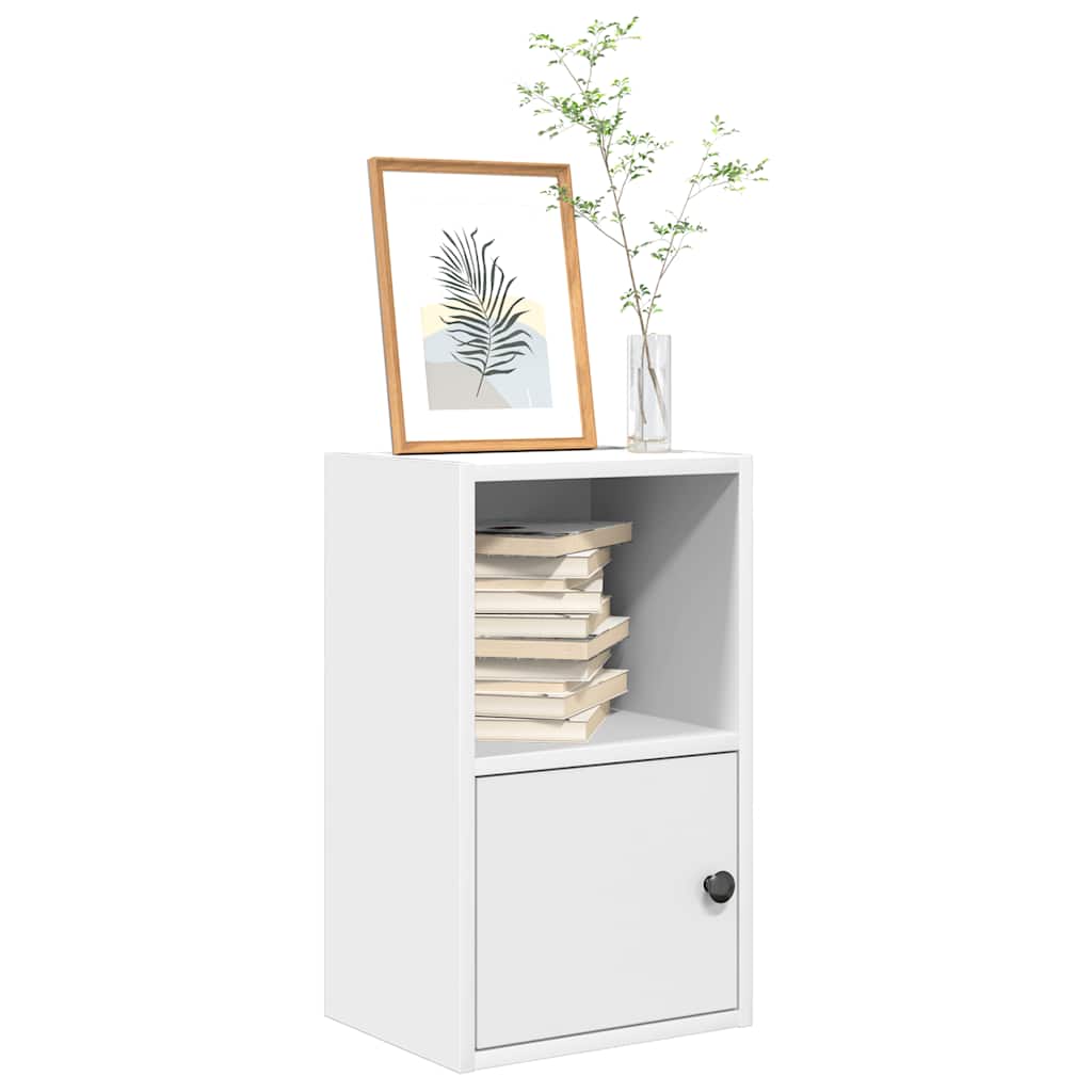 bogreol 31x24x52 cm konstrueret træ hvid