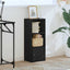 bogreol 31x24x77 cm konstrueret træ sort-eg