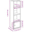 bogreol 31x24x102 cm konstrueret træ hvid