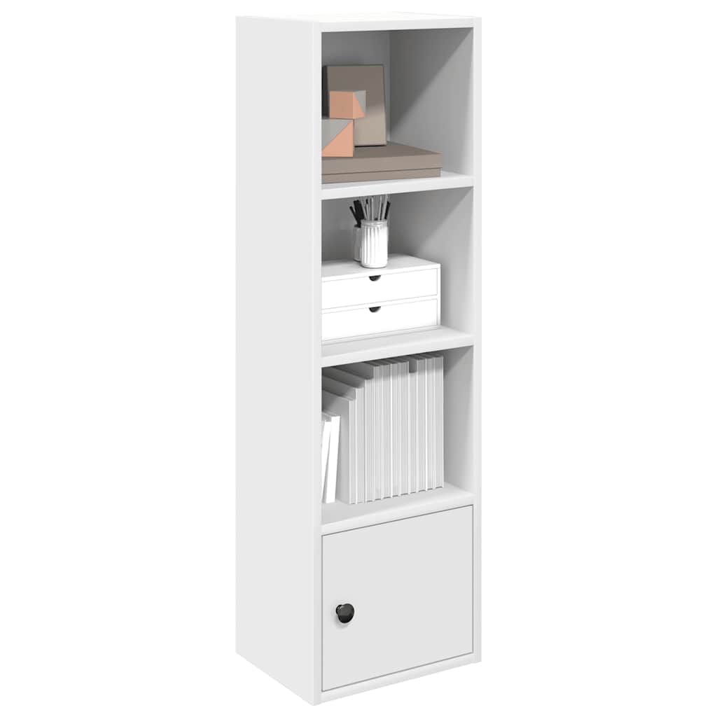 bogreol 31x24x102 cm konstrueret træ hvid billede