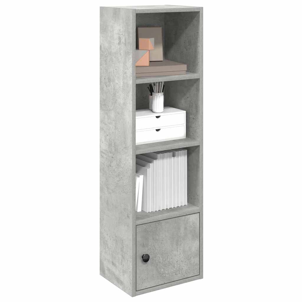 bogreol 31x24x102 cm konstrueret træ betongrå billede