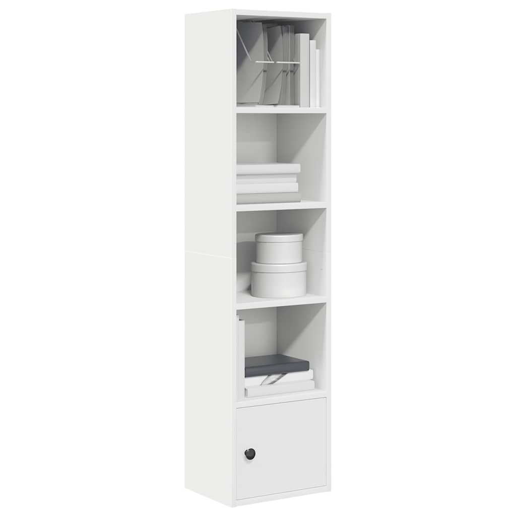 bogreol 31x24x127 cm konstrueret træ hvid billede