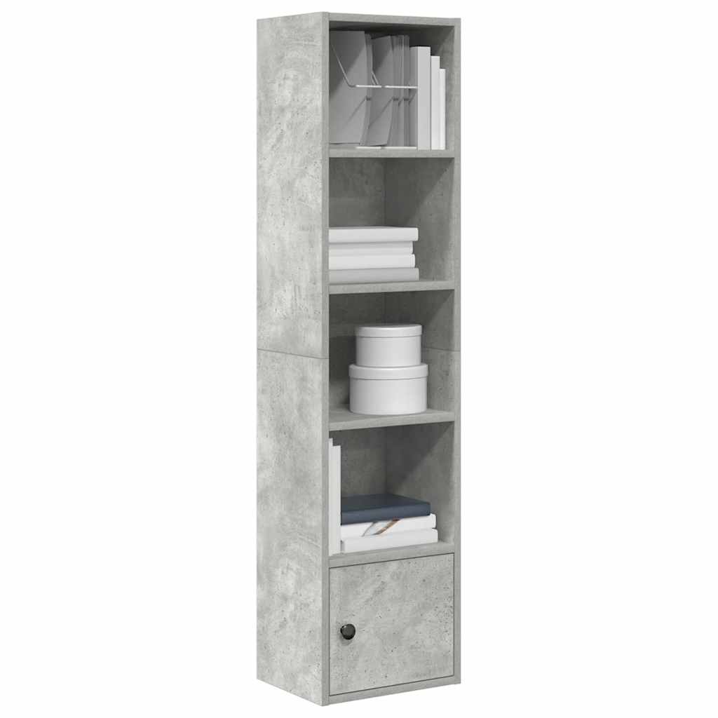bogreol 31x24x127 cm konstrueret træ betongrå billede