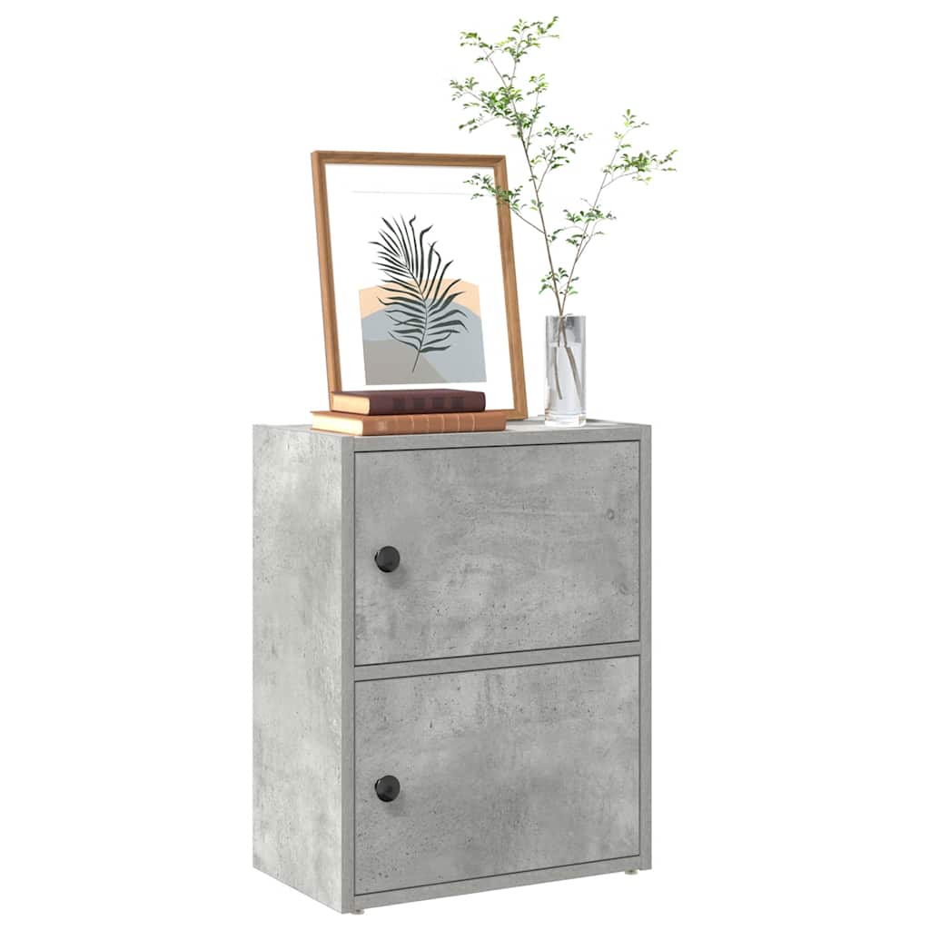 bogreol 40x24x52 cm konstrueret træ betongrå billede