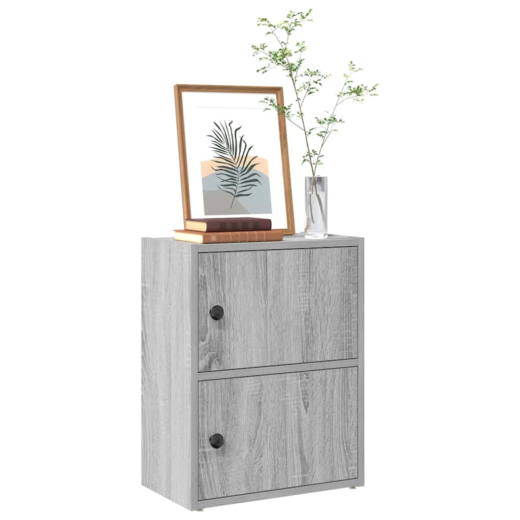 bogreol 40x24x52 cm konstrueret træ grå sonoma-eg billede