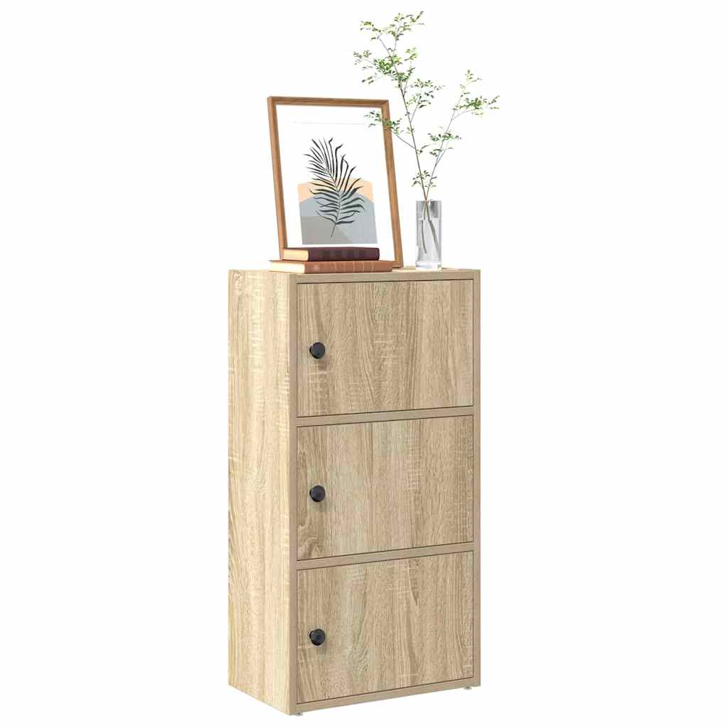 bogreol 40x24x77 cm konstrueret træ sonoma-eg billede