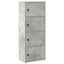 bogreol 40x24x102 cm konstrueret træ betongrå