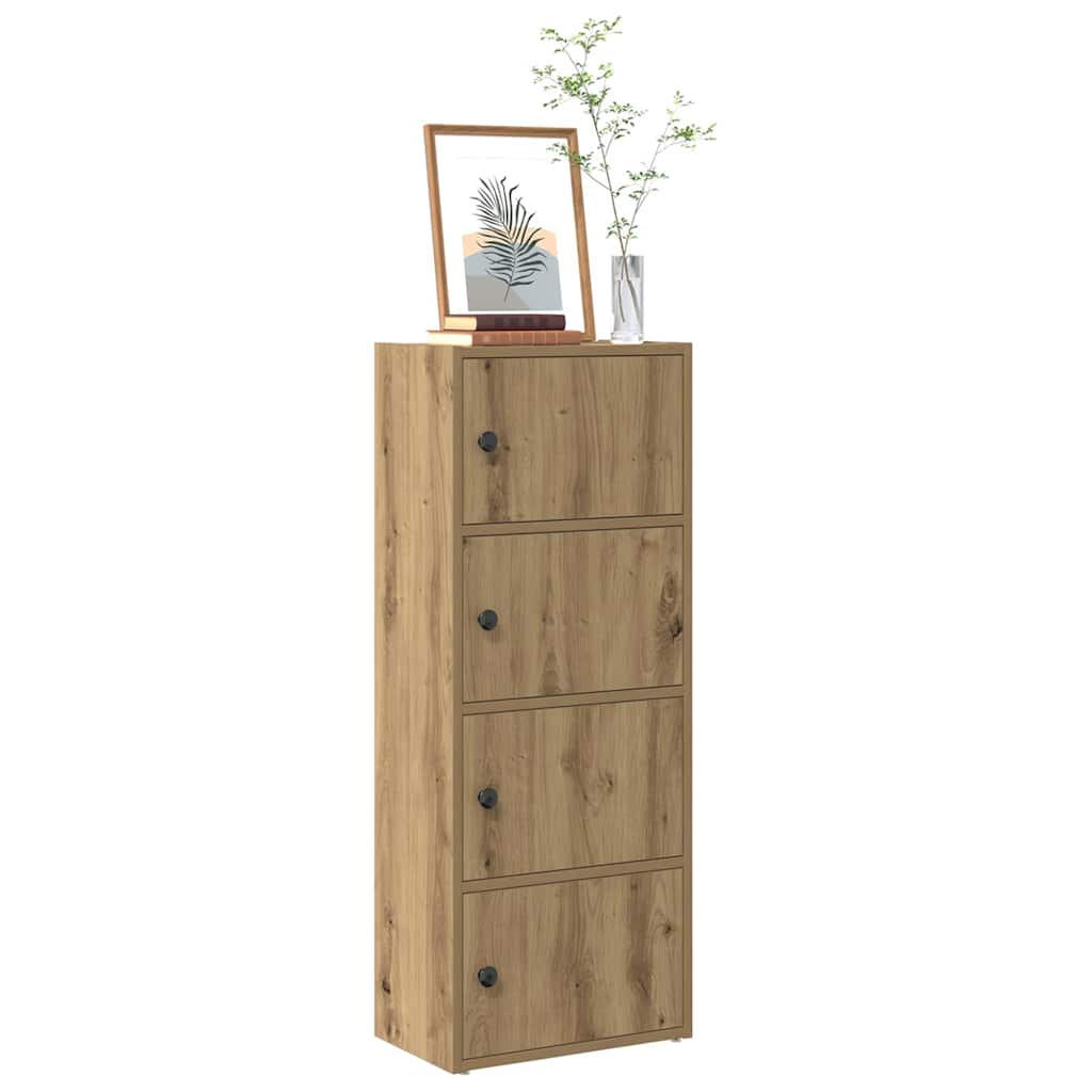 bogreol 40x24x102 cm konstrueret træ kunsteg billede