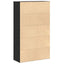bogreol 60x24x101,5 cm konstrueret træ sort-eg