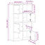 bogreol 60x24x101,5 cm konstrueret træ sort-eg