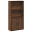bogreol 60x24x120 cm konstrueret træ brun egetræsfarve