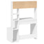 skrivebord m. hylder 100x45x140 cm konstrueret træ hvid