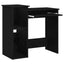 skrivebord m. hylder 84x40x78 cm konstrueret træ sort