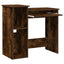 skrivebord m. hylder 84x40x78 cm konstrueret træ røget egetræ