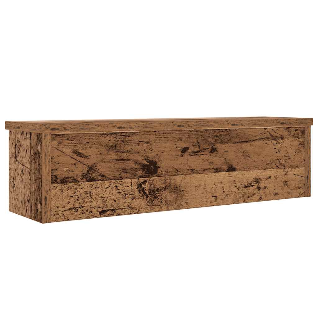 køkkenstativ kan stables 50x15x16 cm konstrueret træ antikt træ