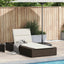 solseng med flydende hynde polyrattan brun