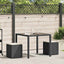 havestole med hynder 2 stk. 40x40x43 cm polyrattan sort