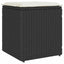 havestole med hynder 2 stk. 40x40x43 cm polyrattan sort