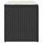 havestole med hynder 2 stk. 40x40x43 cm polyrattan sort