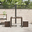 havestole med hynder 2 stk. 40x40x43 cm polyrattan brun