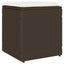 havestole med hynder 2 stk. 40x40x43 cm polyrattan brun