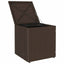 havestole med hynder 2 stk. 40x40x43 cm polyrattan brun