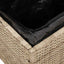havestole med hynder 2 stk. 40x40x43 cm polyrattan beige