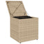 havestole med hynder 2 stk. 40x40x43 cm polyrattan beige