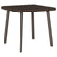 havesofabord 40x40x37 cm firkantet polyrattan brun