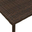 havesofabord 40x40x37 cm firkantet polyrattan brun