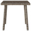 havesofabord 40x40x37 cm firkantet polyrattan grå