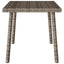 havesofabord 60x40x37 cm firkantet polyrattan grå