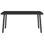 havesofabord 80x40x37 cm firkantet polyrattan sort