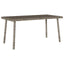 havesofabord 80x40x37 cm firkantet polyrattan grå