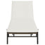 liggestol med hynde polyrattan brun