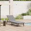 liggestol med hynde polyrattan beige