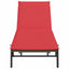 liggestol med hynde polyrattan brun