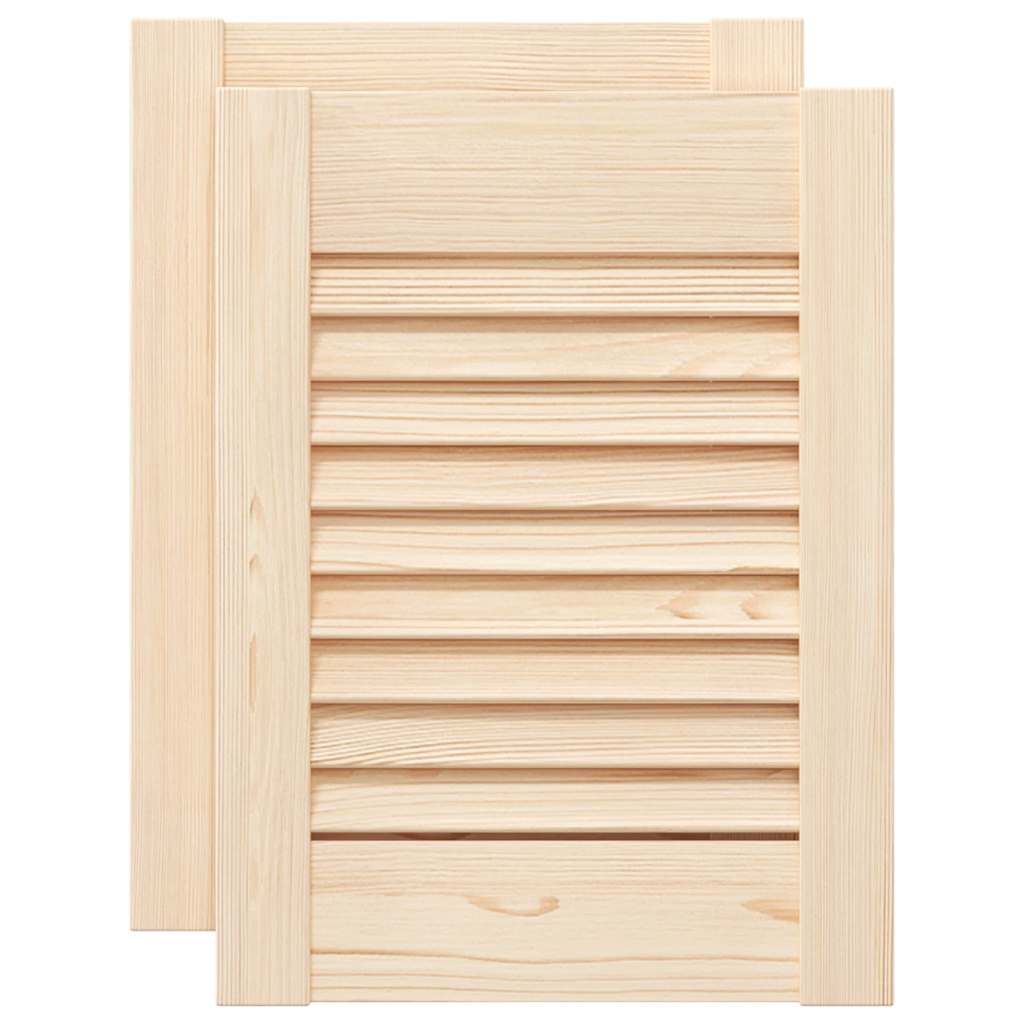 skabslåger 2 stk. 39,5x29,5 cm lameldesign massivt fyrretræ