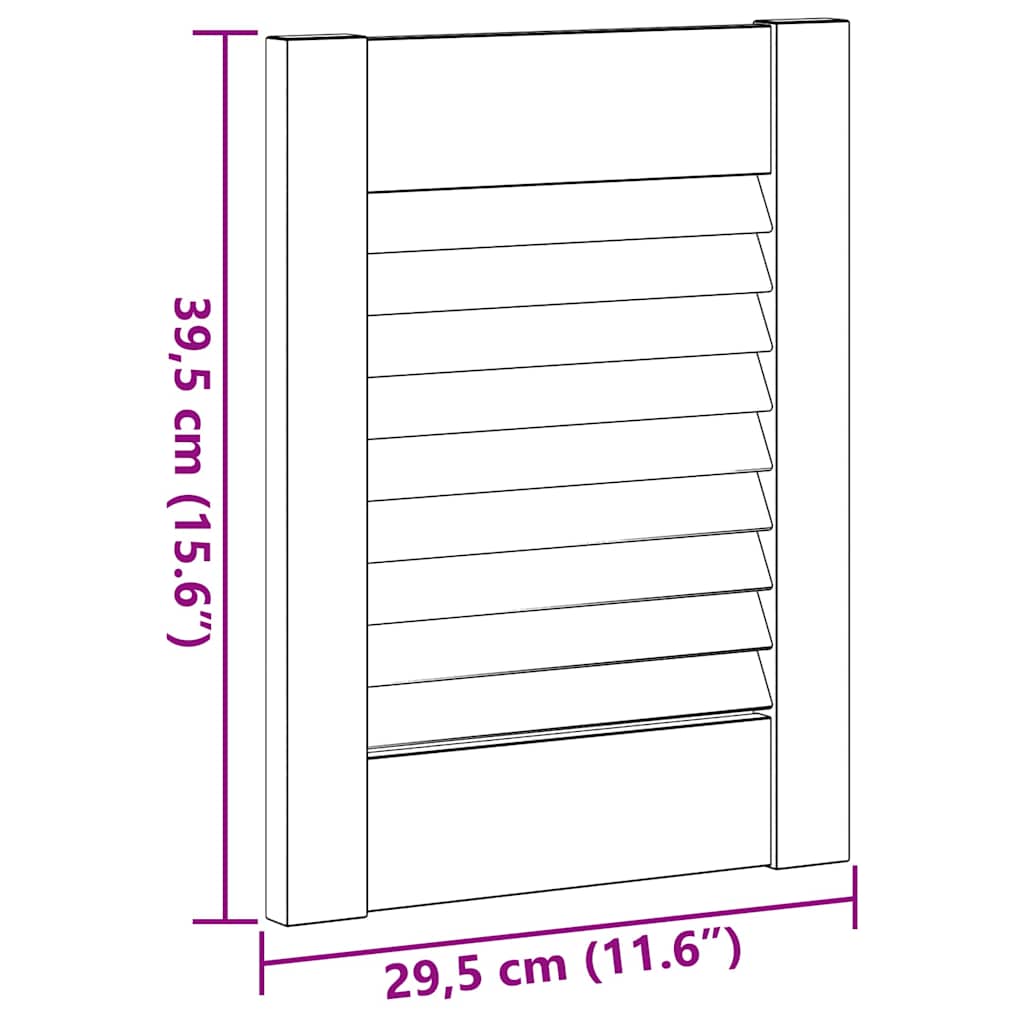 skabslåger 2 stk. 39,5x29,5 cm lameldesign hvid
