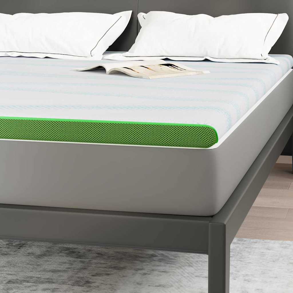 Madras topper Hvid og grøn 140 x 190 cm Jacquard Stof