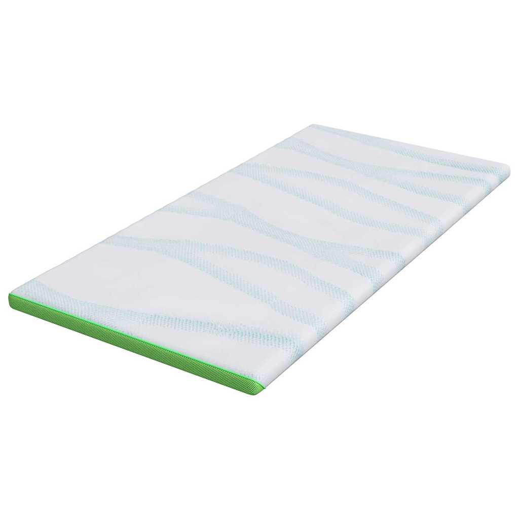 Madras topper Hvid og grøn 90 x 190 cm Jacquard Stof