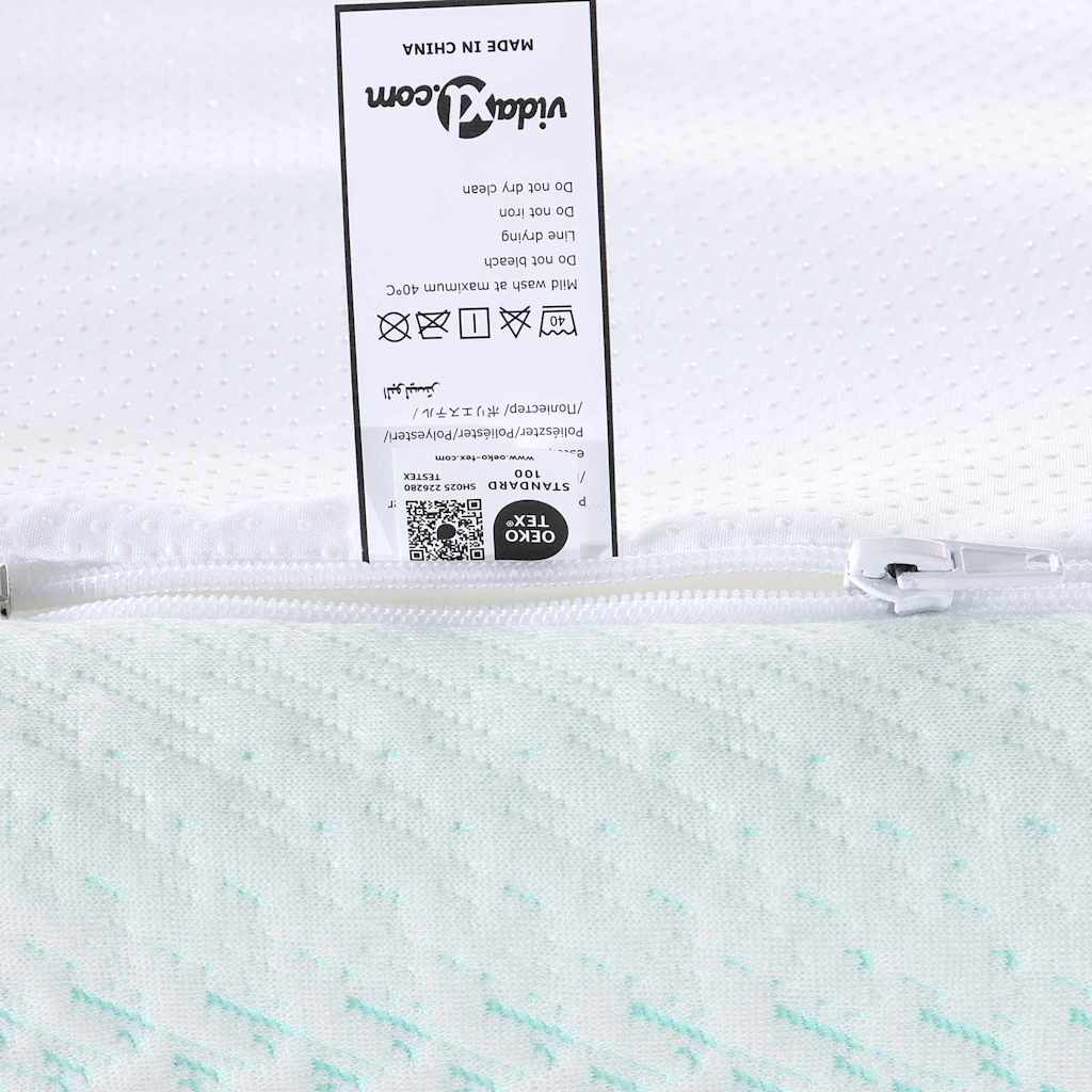 Madras topper Hvid og grøn 100 x 200 cm Jacquard Stof