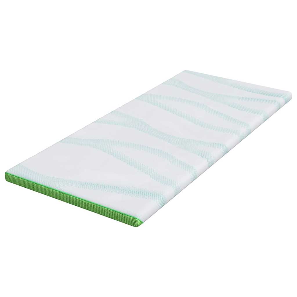 Madras topper Hvid og grøn 90 x 200 cm Jacquard Stof