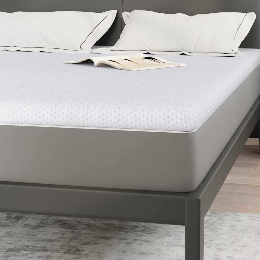 Madras topper Hvid 160 x 200 cm Jacquard Stof