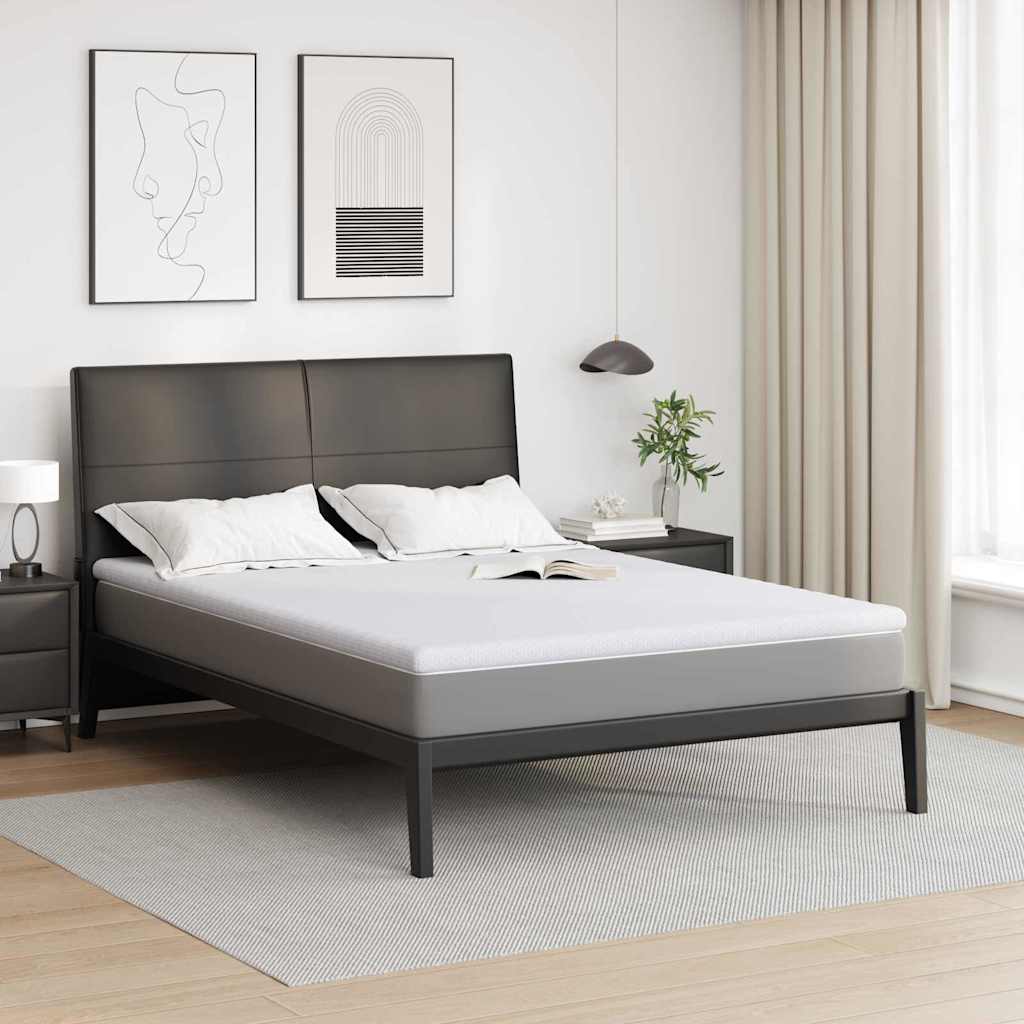 Madras topper Hvid 160 x 200 cm Jacquard Stof