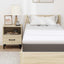 Madras topper Hvid 80 x 200 cm Jacquard Stof