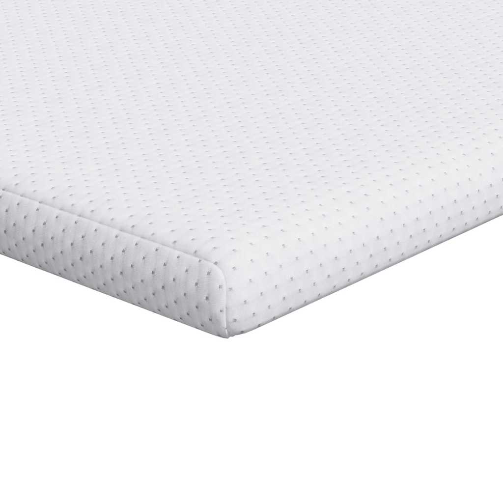 Madras topper Hvid 160 x 200 cm Jacquard Stof